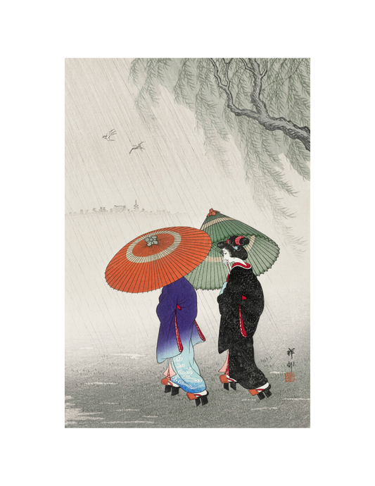 Two Women in the Rain